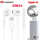 Оригинальные наушники HUAWEI CM33 USB Type-C, проводные наушники-вкладыши с микрофоном и регулятором громкости для huawei Mate 10, 20, P20 Pro, xiaomi 2s, 6x, Mi8