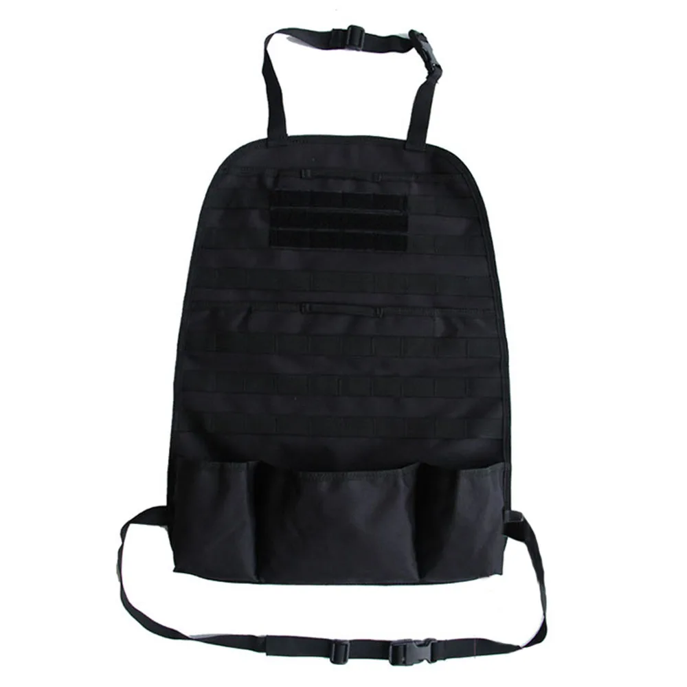 Only black bag Тактическая Сумка на заднюю часть сиденья автомобиля многофункциональная подвесная сумка для хранения аксессуаров карманы для спорта на открытом воздухе чехол для сиденья автомобиля Сумка Molle - Цвет: Only black bag