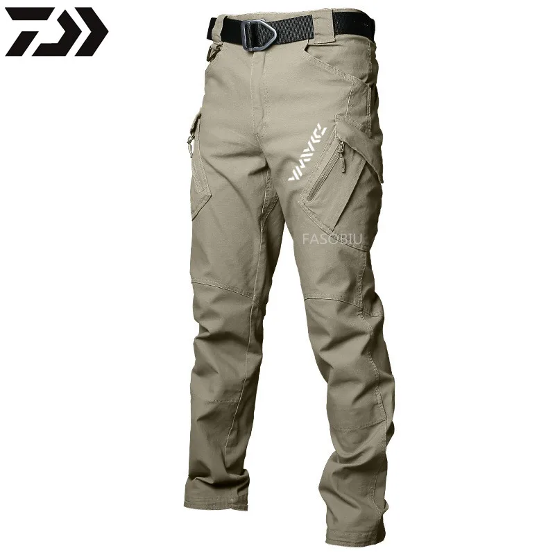 

2021 New Daiwa Breathable Waterproof Fishing Pants Camouflage Hiking Hunting Camping Outdoor Wear Thin Spring Fishing Clothes