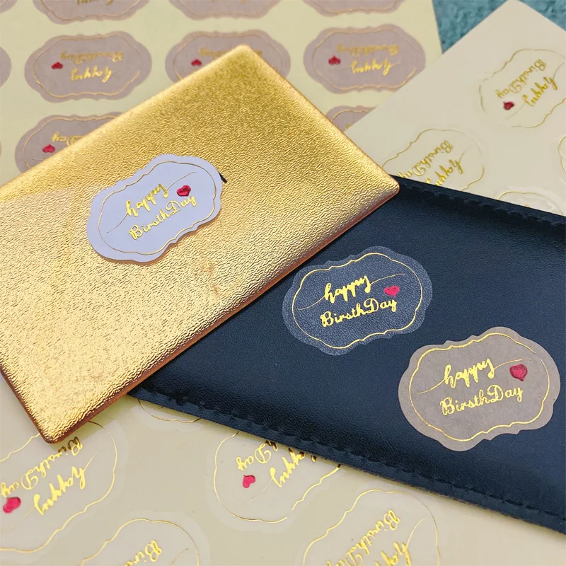 Самоклеящиеся крафт-наклейки в форме облака с надписью Thank you happy birthday 120 шт./лот |