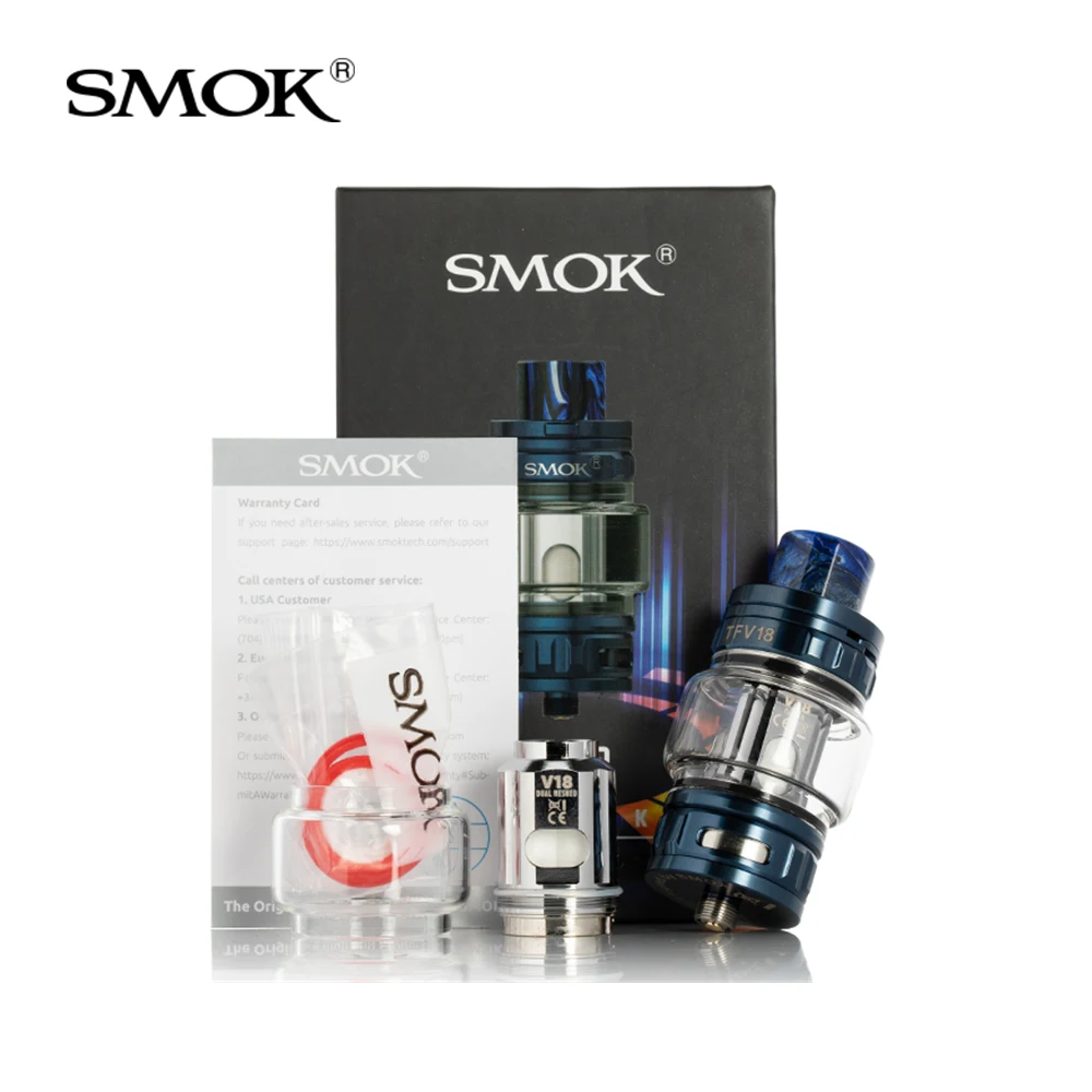 

Original SMOK TFV18 Sub Ohm Tank 7.5ml 31.6mm TFV18 Meshed Dual Meshed Coil 0.33ohm for Morph2 ARCFOX vape kit E-Cigarette