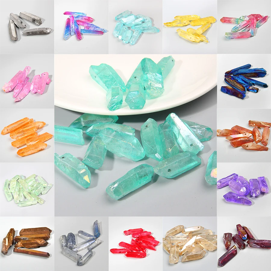 Необработанные Бусины Из Натурального кварца разноцветные бусины в виде