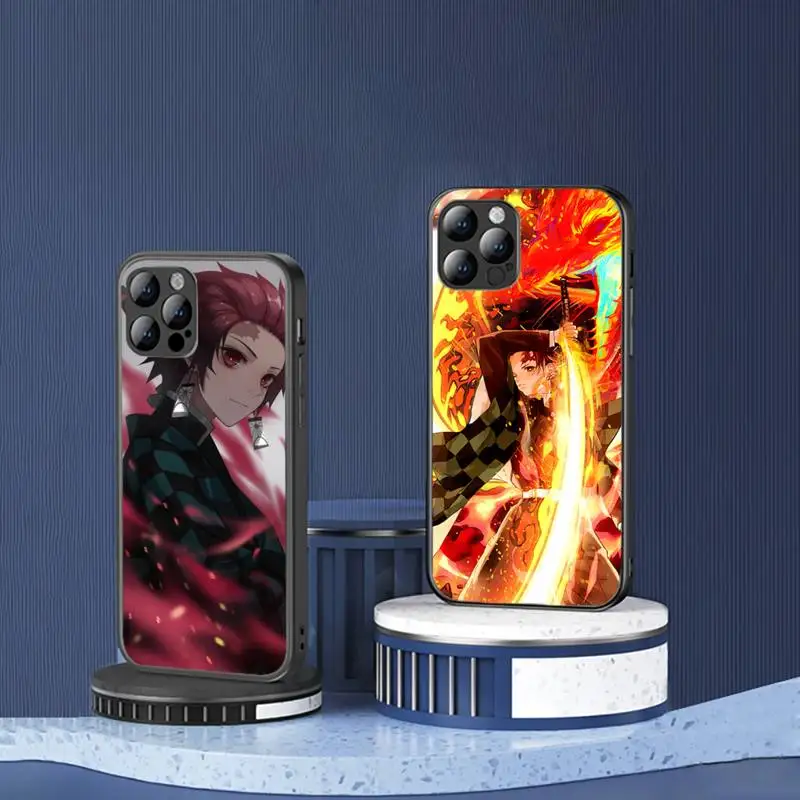 

Anime Demon Slayer Phone Case for iPhone 13 7 8 11 12 Pro X XS XR Samsung A S Note 10 21S 71 Plus pro Max mobile bags funda