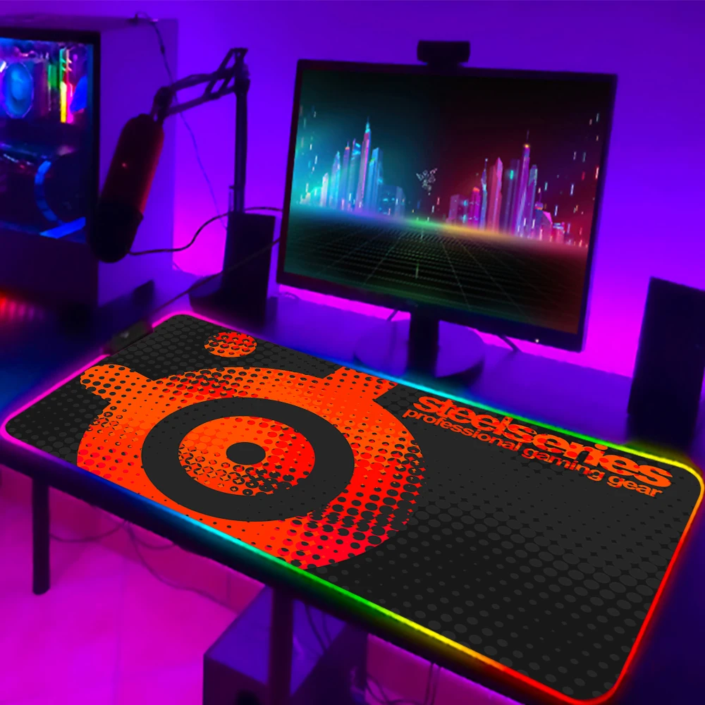 

Игровой коврик для мыши SteelSeries RGB, большой компьютерный коврик для мыши 900x40 0, игровой резиновый ковер с подсветкой, Настольный коврик для игр...
