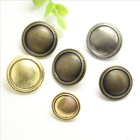 100 pcs striped copper leather buttons spot mens and womens metal coat buttons ancient silver bronze gold 15mm 25mm