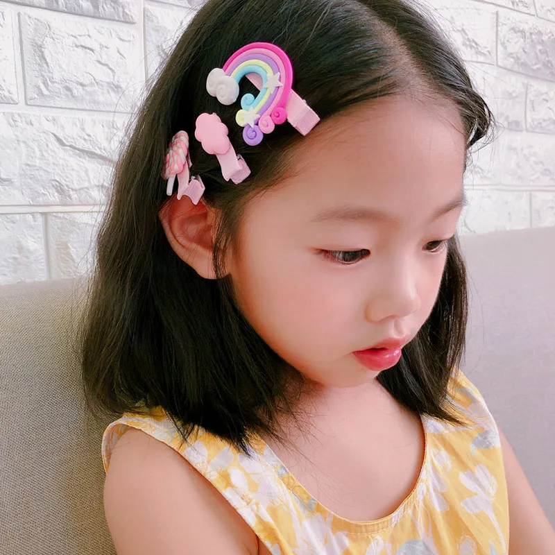 

3Pcs Rainbow Lollipop Cute Children Hairpin Hair Clip Set for Baby Girls Hair Accessories Colorful Ornament Kid Childs Headdress