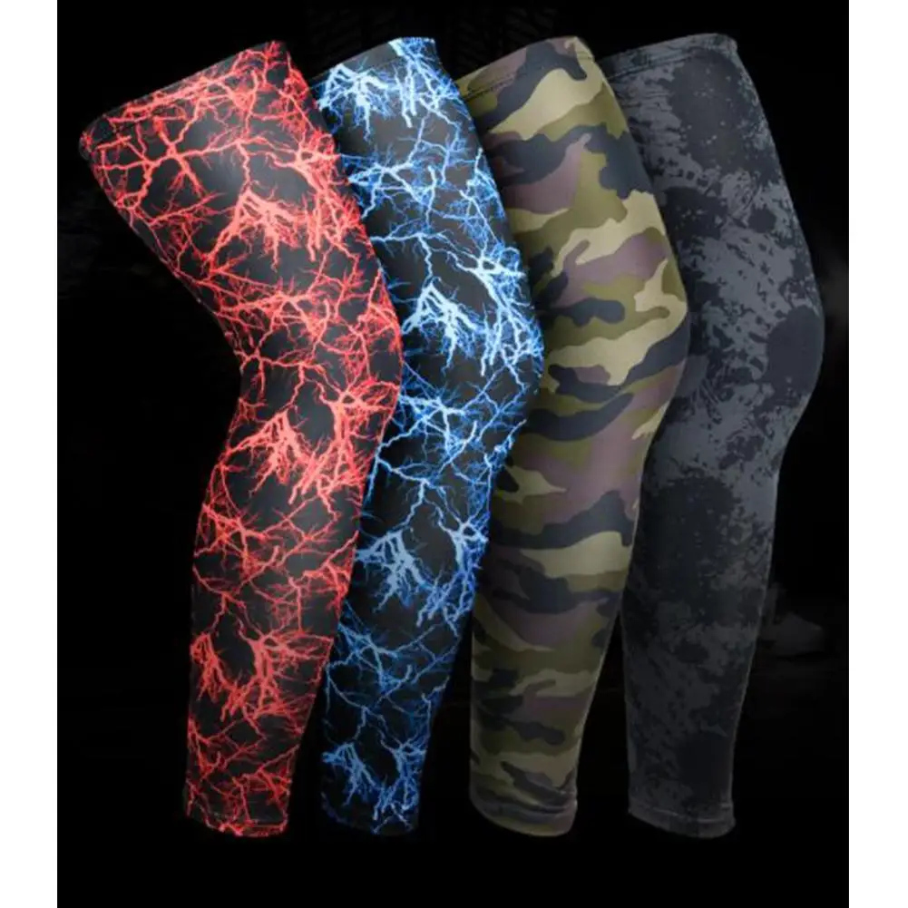 

1 шт. компрессионные длинные Баскетбол Футбол ноги; Комплект спортивной одежды с длинными рукавами Фитнес защита для голени наколенники ант...