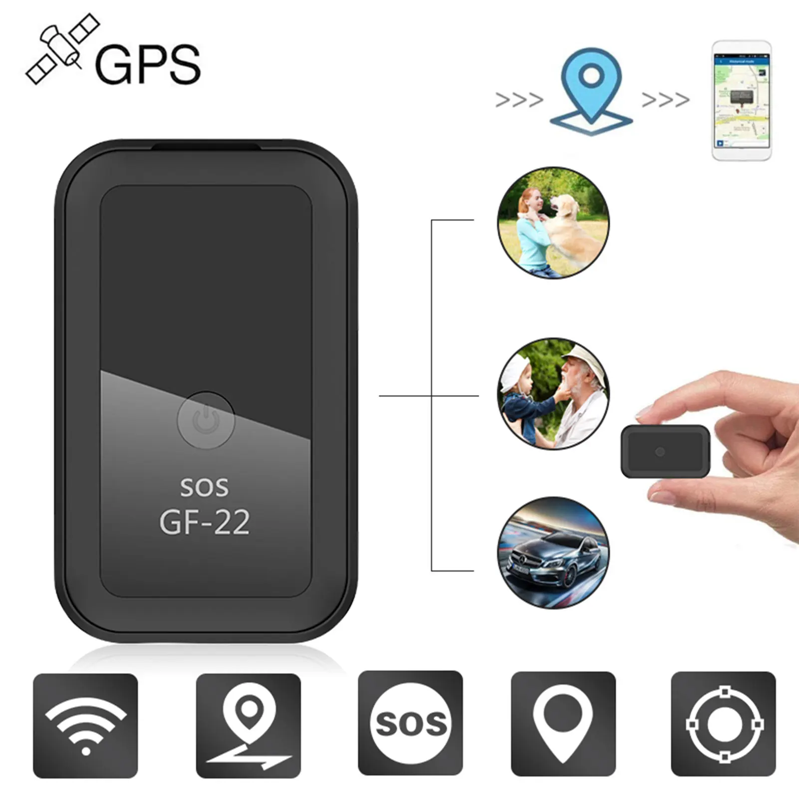 GF 22 локатор анти потерянный индикаторного устройства Мини GPS трекер бесплатно