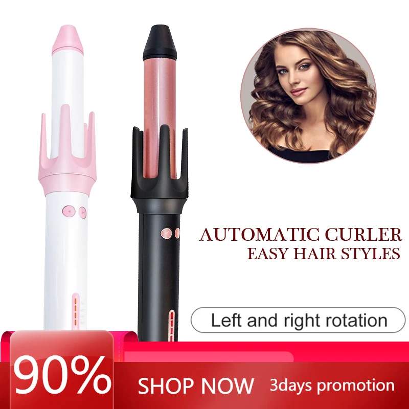 

Professional Automatic Hair Curler Iron Stick Pink Anti-Scalding Shell Thermostatic Hair Styling Tools Wave Iron Stick Curler