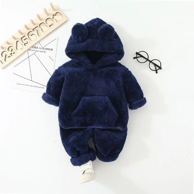 

Winter Warm Children Suit Fleece Thicken Baby Girls Clothing Sets Plus thick velvet Pullover Sweater +Pants 2PCS Infant Tracksui