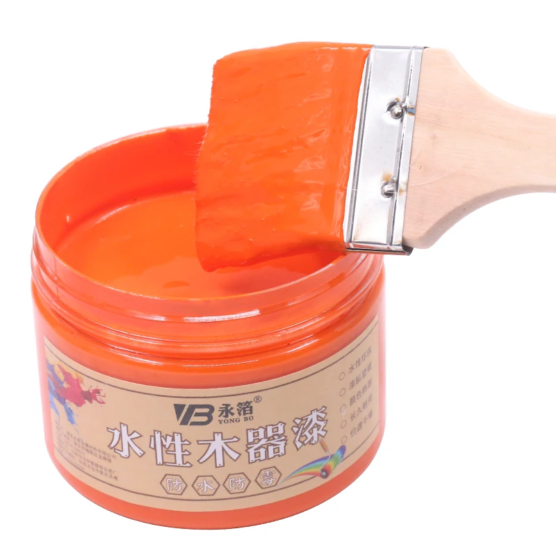 Оранжевая краска на водной основе для работы по дереву акриловый лак студентов