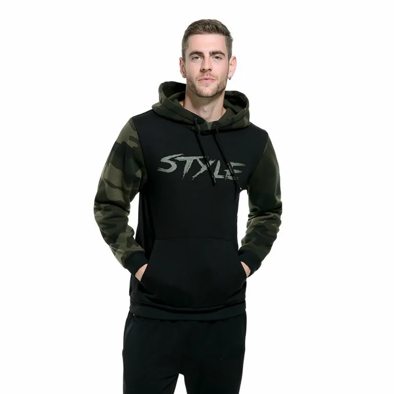 

WXDSXE 2020 Autumn Winter New Hooded Hoodies Men thick fabric Camouflage pattern sweatshirts quality jogger texture pullovers