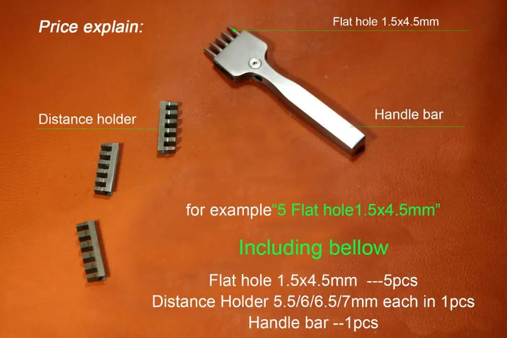 5 Flat hole1.5x4.5mm RCIDOS дырокол для ремня часов, дырокол для ремешка часов, индивидуальный дизайн, не 10 дней - Цвет: 5 Flat hole1.5x4.5mm