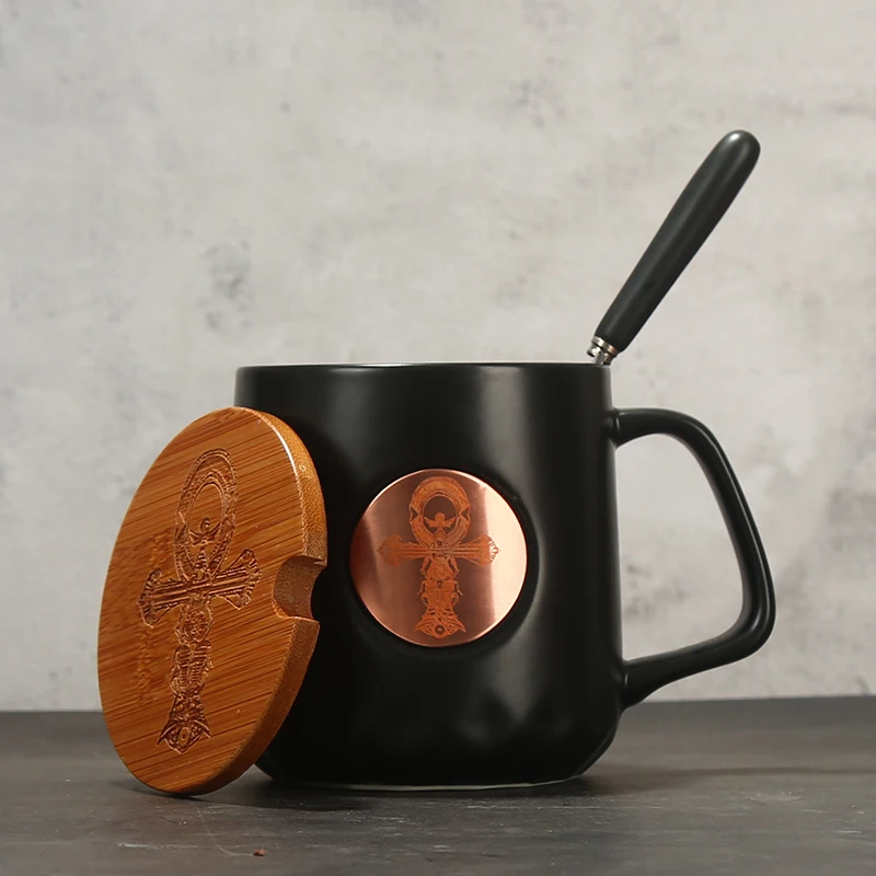 

Minimalist Beautiful Black Creative Mug Ceramic Personalized Gift Espresso Decoration Reusable Cup Novelty Mug Tazas Cup EH50MU
