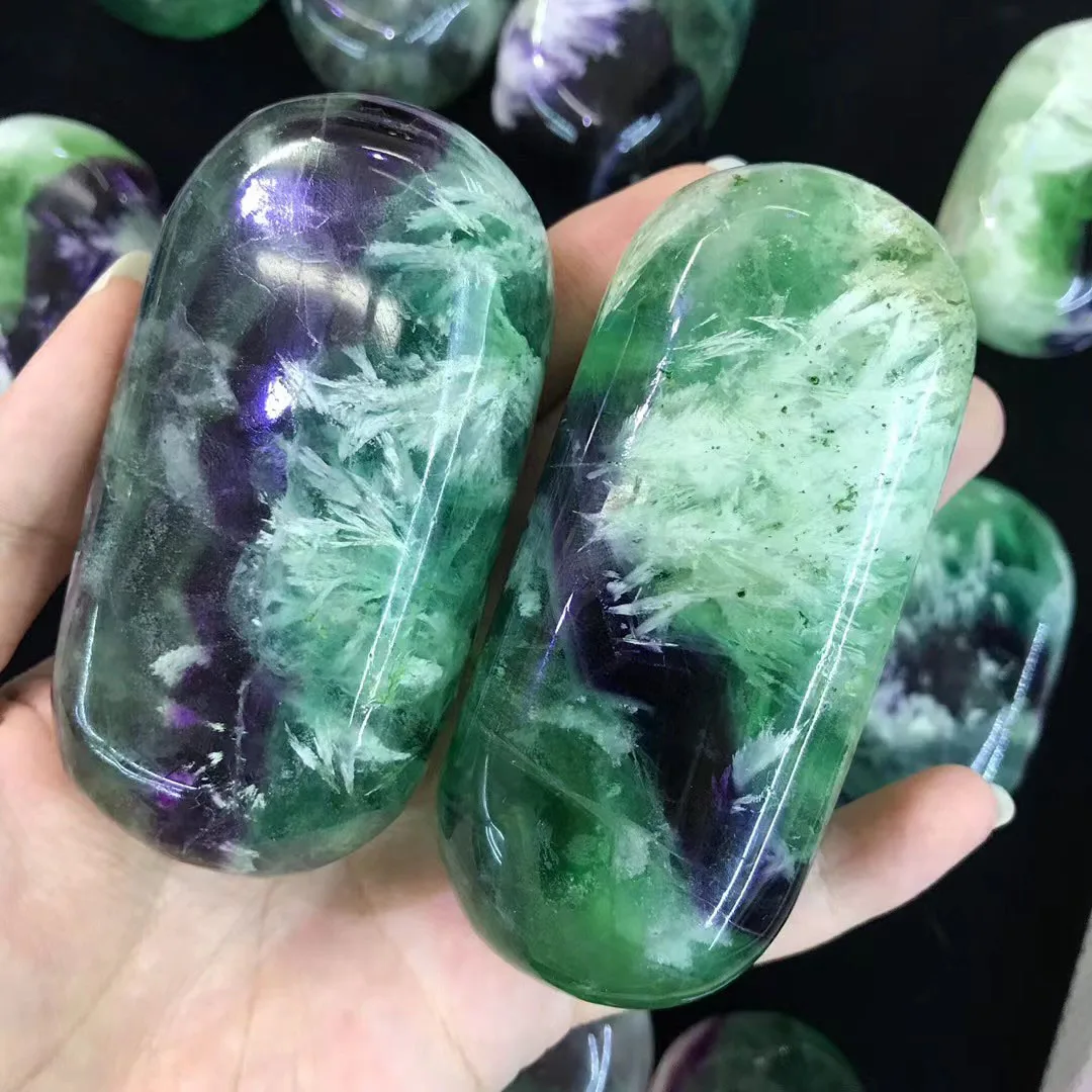 

5-6CM Crystal Natural Stone Snowflakes Fluorite Palm Chakra Healing Meditation Reiki Wicca Wichcraft Gifts Home Decor Accessorie