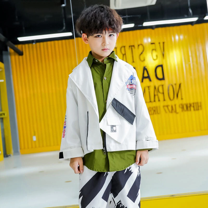 Детский костюм в стиле хип-хоп уличная одежда для мальчиков выступлений на сцене