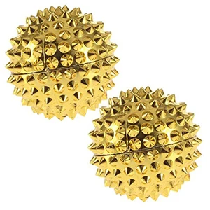 Мяч массажный с шипами для спусковых точек, мышц, фитнеса, снятия стресса, йоги, фитнеса, магнитная терапия, 2 шт., массажные шарики