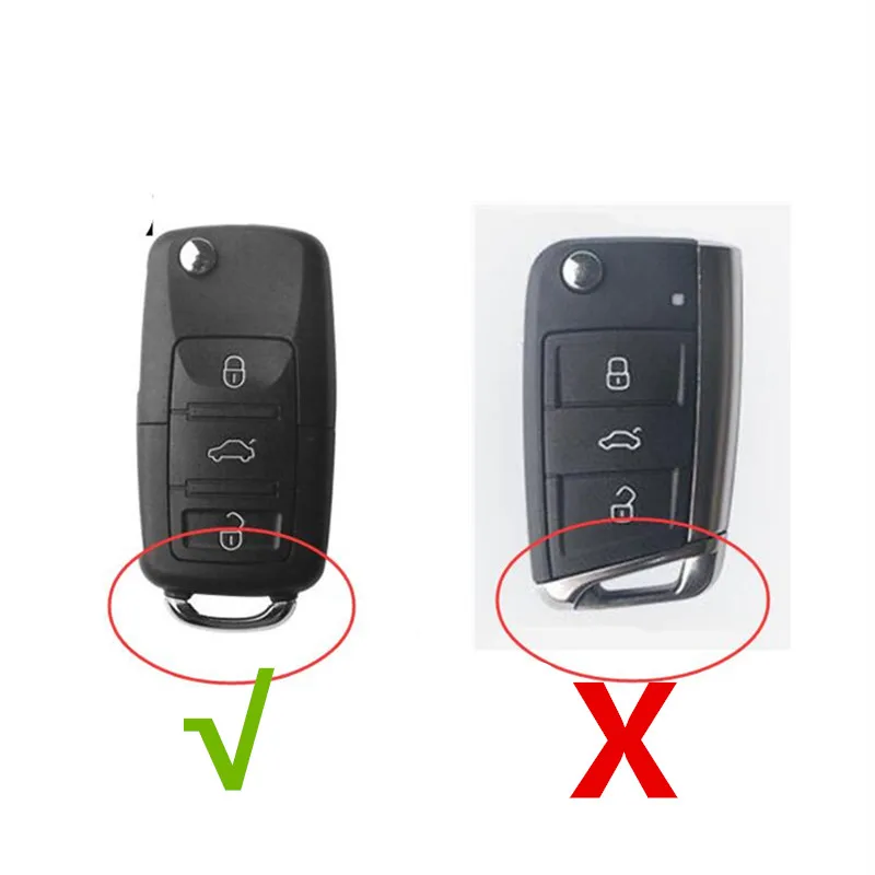 Силиконовый чехол для автомобильного ключа из углеродного волокна VW Golf Bora Jetta POLO