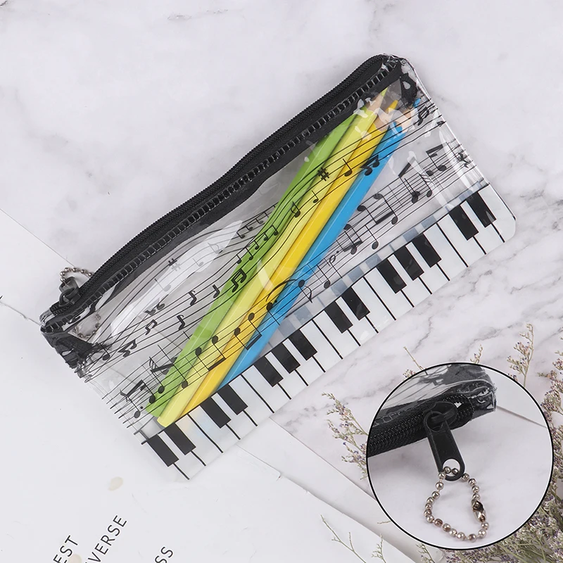 Чехол для музыкального карандаша пластиковый прозрачный пенал канцелярские