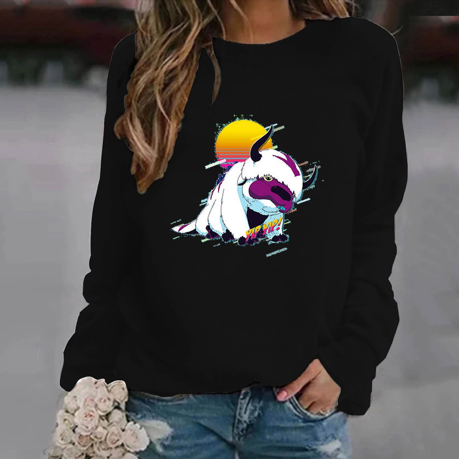

Avatar The Last Airbender Hoodies Sweatshirt Harajuku Anime Clothes Black Hoodies Streetwear Pullovers Streetwear Graphic Hooded