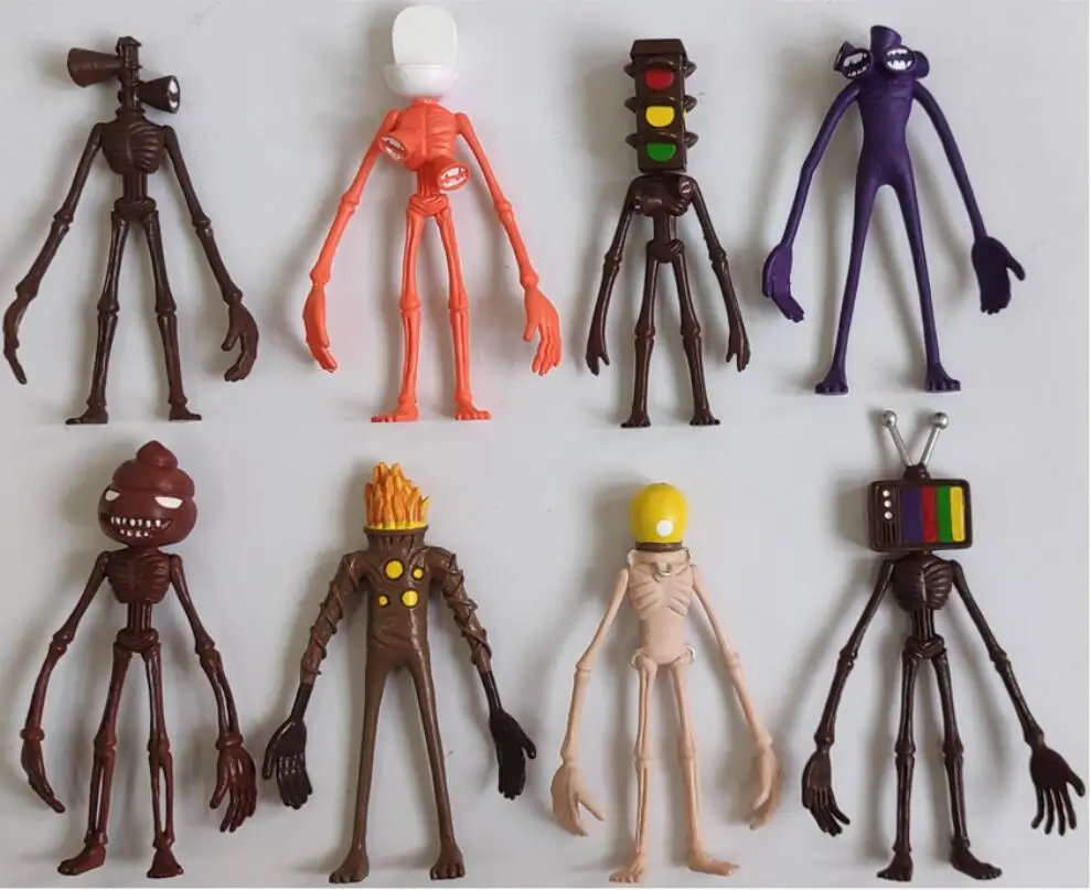

8pcs/set Anime Figure scp Siren Head Toy Sirenhead Model PVC Action Figure Toys For Kid Birthday Gift