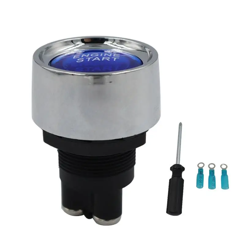 

50a12v Start Switch Car Start Engine Button Stater One Key Start Push Button Light Switch Push Start Ignition Switch For Racing