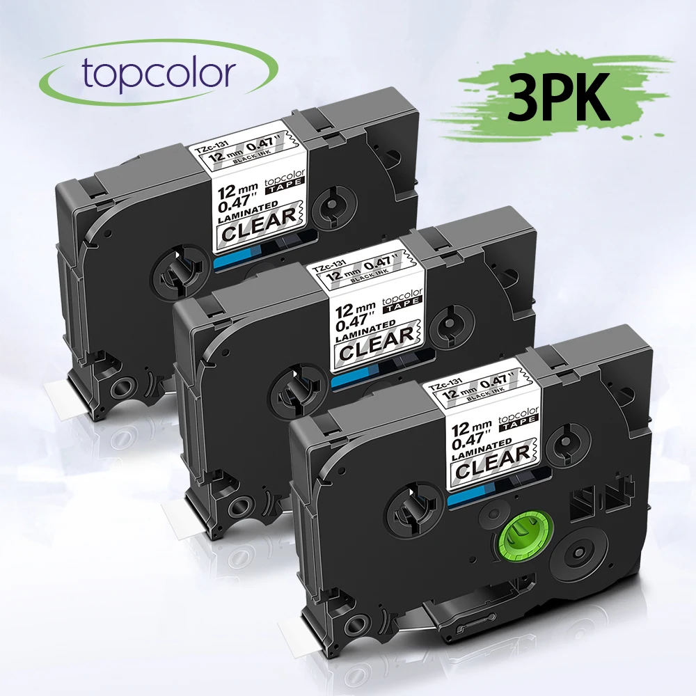 Topcolor 3PK tz 131 tz131 TZ131 запечатанных лент 12 мм заменить брата этикетировщик PT 1000 H101 E300