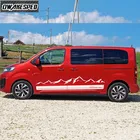 Наклейка на дверь автомобиля, двусторонний декор для Citroen Jumpy Spacetourer XS M XL Outdoor Edition, горы, стильные на Автомобильный кузов виниловый наклейки