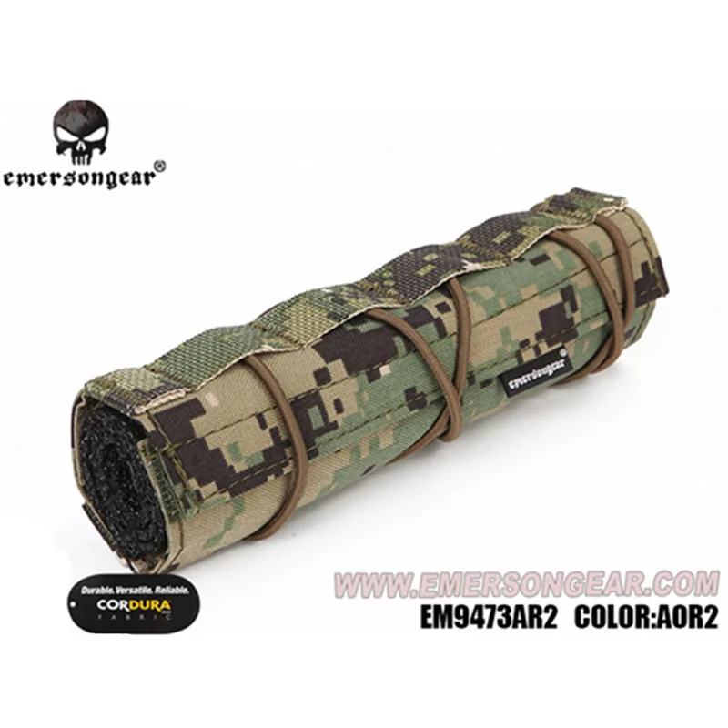 AOR2 Emersongear Emerson Suppressor Охотничьи Аксессуары 18 см Mirage Heat Cover Shield Sleeve глушитель крышка глушителя Quick Release - Цвет: AOR2