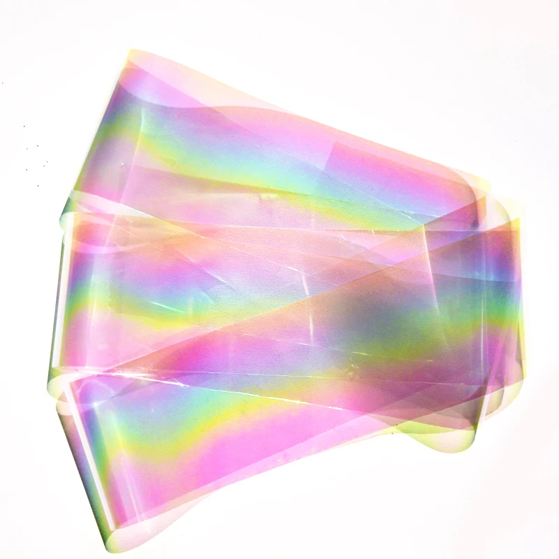 100 см градиентная Фольга для ногтей Аврора бумажная Радужная переводная фольга