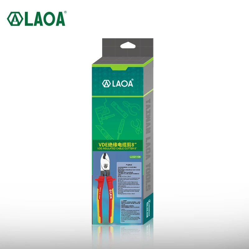 

LAOA VDE Insulated Cable Cutter Cable Clamp Wire Stripper 1000V German Certification Made in Taiwan Insulated Pliers