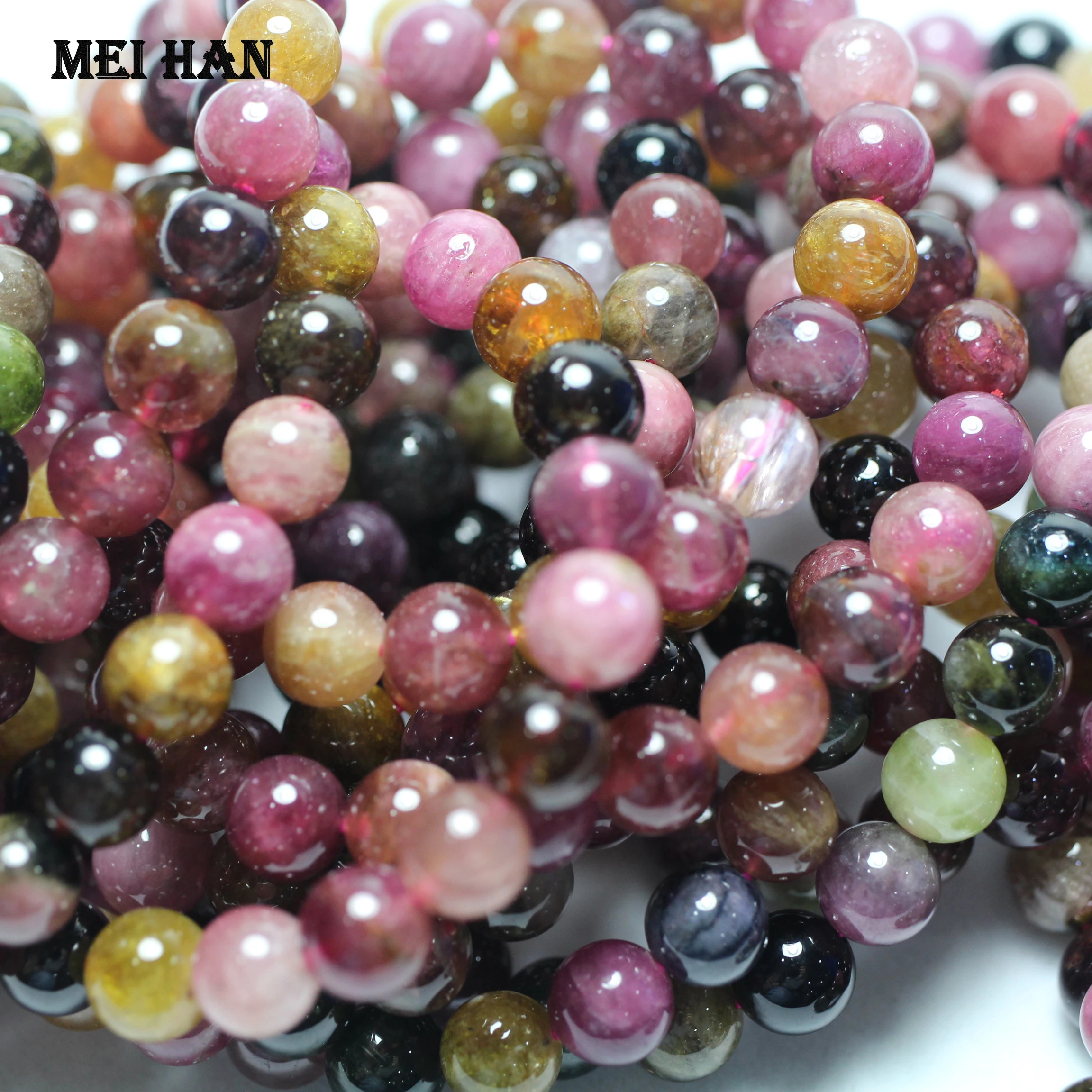 Оптовая продажа Meihan (22 бусины/Набор/18 г) круглые свободные бусины с натуральным