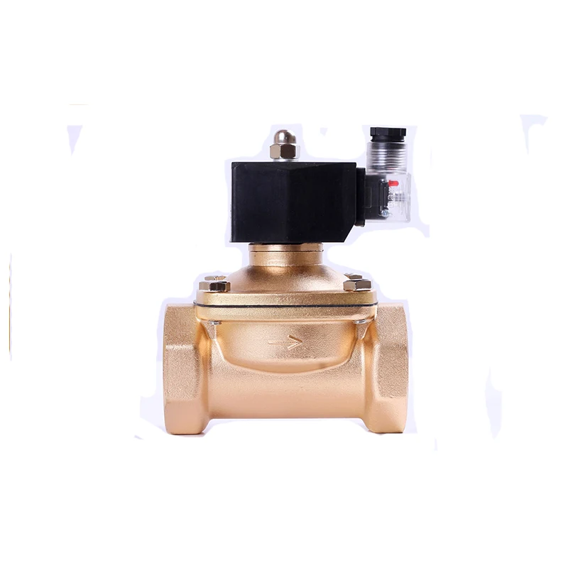 Латунь 2 way 24vdc дюйма 220v газовый электромагнитный клапан нормально закрытый DIN