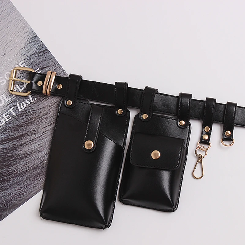 TWOTWINSTYLE Vintage Synthetic Leather Women's Belt Beading Hit Color Patchwork Bag Belts For Female Fashion Autumn Tide