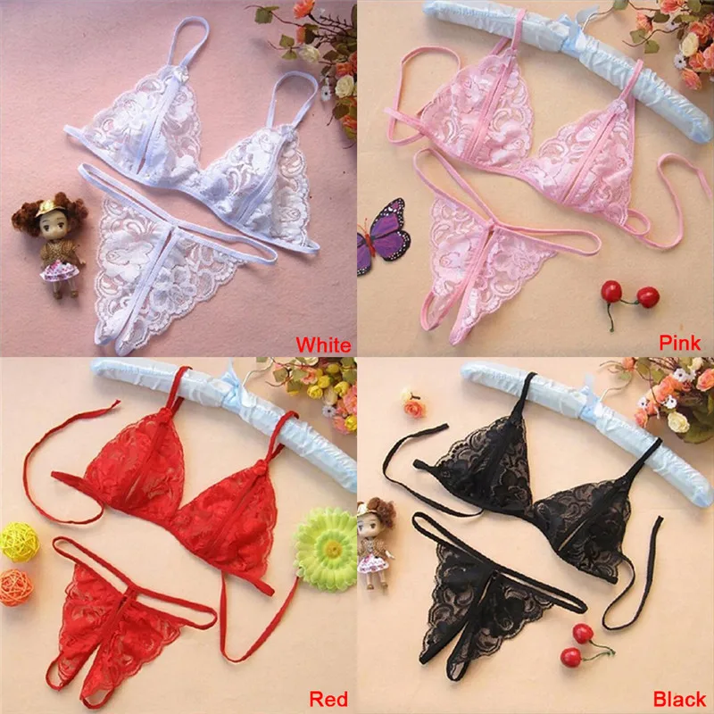 

Sexy Lace Bra Wear Bralette Soft Lingerie Push Up Bra Brief For Women Deep V Cross Back Transparent G-string Sheer Tanks Camis