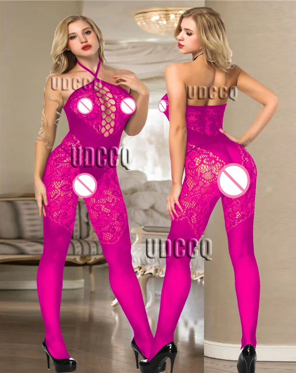 Сексуальные ажурные боди нижнее белье Babydoll платье нижнее бельё notte Интимо Свадебные ночные Боди Косплей Кукла Q547 - Цвет: pink
