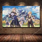 Игровой постер серии Genshin Impact HD, Картина на холсте, домашнее украшение, картина на стену для кабинета и спальни, аниме постеры