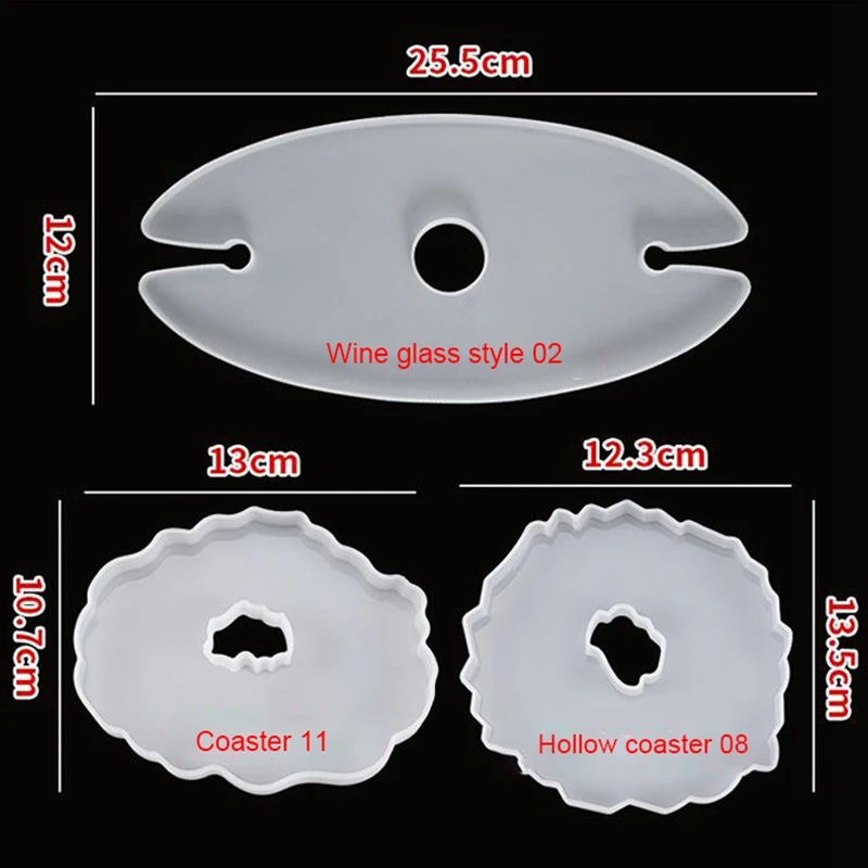 

3Pcs Irregular Tray Mould Cup Holder Mold Epoxy Resin Mold Handmade Crafts for DIY Jewelry Making Supplies