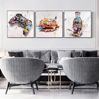 graffiti hamburg game controllers drinks street art canvas print painting fashion wall picture living home decoration poster