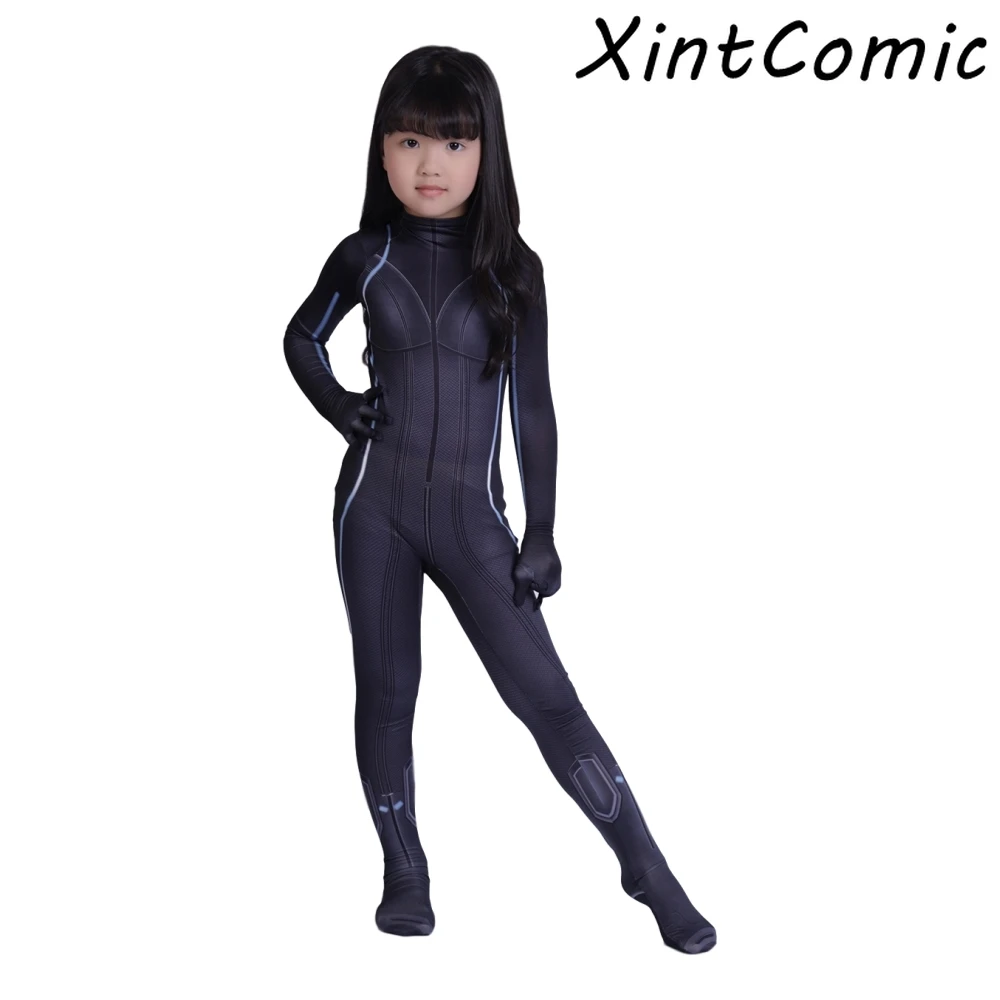 Женский комбинезон с 3D принтом мстители черный костюм для косплея подарок детей