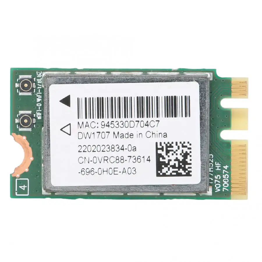 Для Qualcomm Atheros QCNFA335 NGFF 300M беспроводная Bluetooth 4 0 сетевая карта DW1707 0VRC88|Сетевые карты|