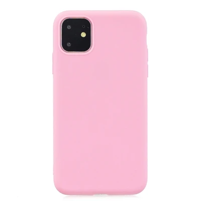 Чехол для телефона ярких цветов, чехол для iPhone 11 Pro Max, мягкий силиконовый чехол из ТПУ для Etui iPhone 6 7 8 Plus X XR XS Max, задняя крышка - Цвет: Deep Pink