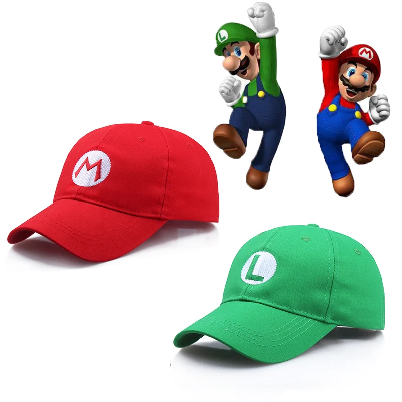 Кепка для косплея по мотивам игры Super Mario Odyssey бейсболки Луиджи Брос аниме