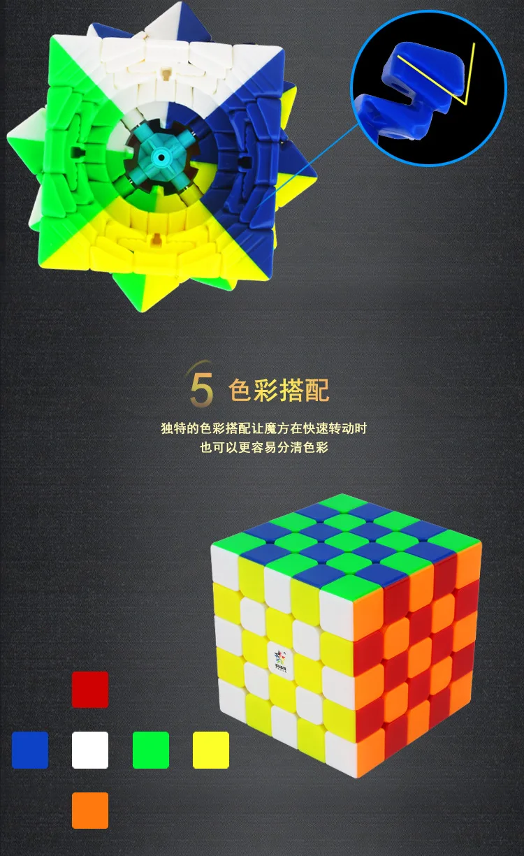 YuXin HuangLong 5x5 Магнитный магический куб Твист Головоломка Cubo magico 63 мм новая упаковка развивающие игрушки