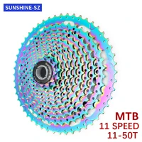 sunshine colorful mtb cassette 1112 speed 11 50t mountain bike freewheel rainbow bicycle sprocket for shimano hg sram nx gx