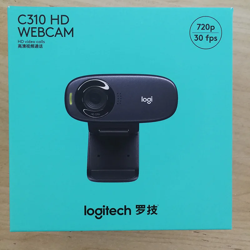 Оригинальная веб-камера logitech C310 высокой четкости, веб-камера, игровая камера - Цвет: C310 WITH BOX