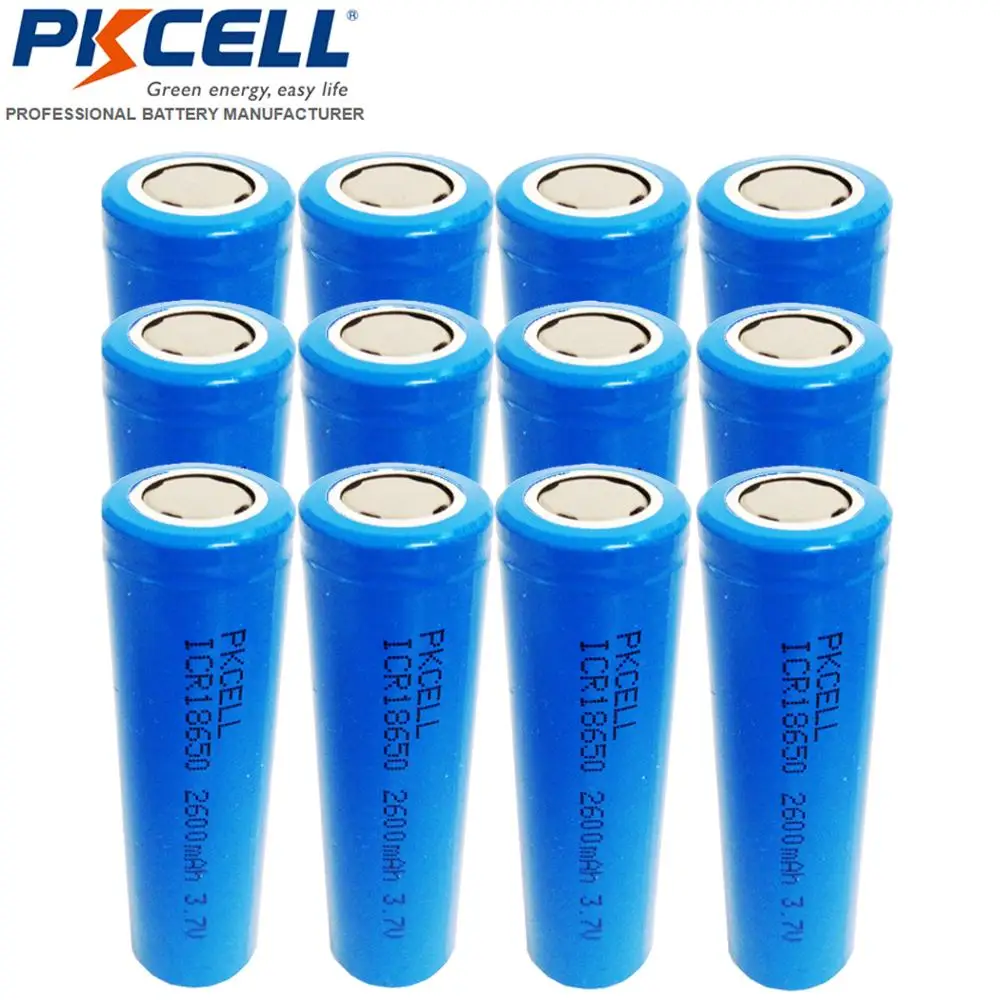 

ICR18650 3.7V Liion Rechargeable Batteries ICR18650 2600mAh 18650 Batteria Flat top No Protection for torch,led lights,lamp