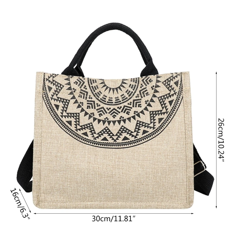 

Canvas Handbags for Women Fashion Beach Tote Reusable Shopping Bags Casual Large Capacity Shoulder Pouch Bag 50LD