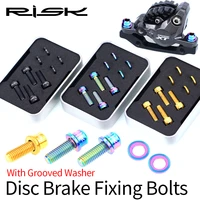 risk road bicycle mountain bike titanium m6x18mmwith grooved washer disc brake caliper fixing bolts screws xt slx xtr xx