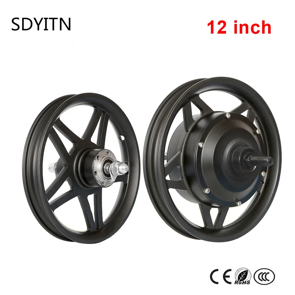 12 ''14'' 16 ''комплект передних и задних приводных колес высокоскоростной мотор 48V250W бесщеточный мотор-ступица для литиевых электровелосипедов